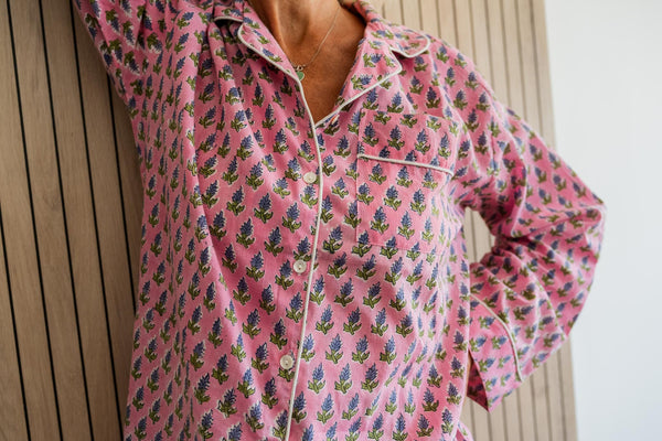 Sophie block print cotton pyjamas