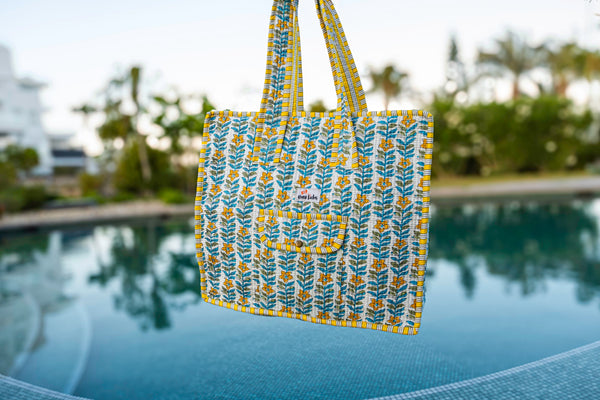 Upala Yellow Floral tote bag