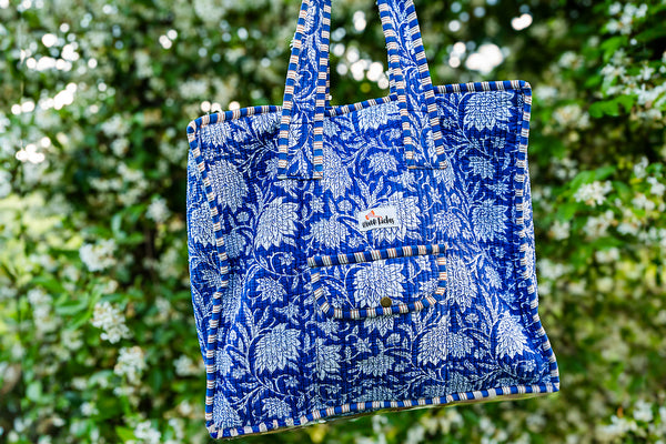 Kashvi Royal Blue tote bag