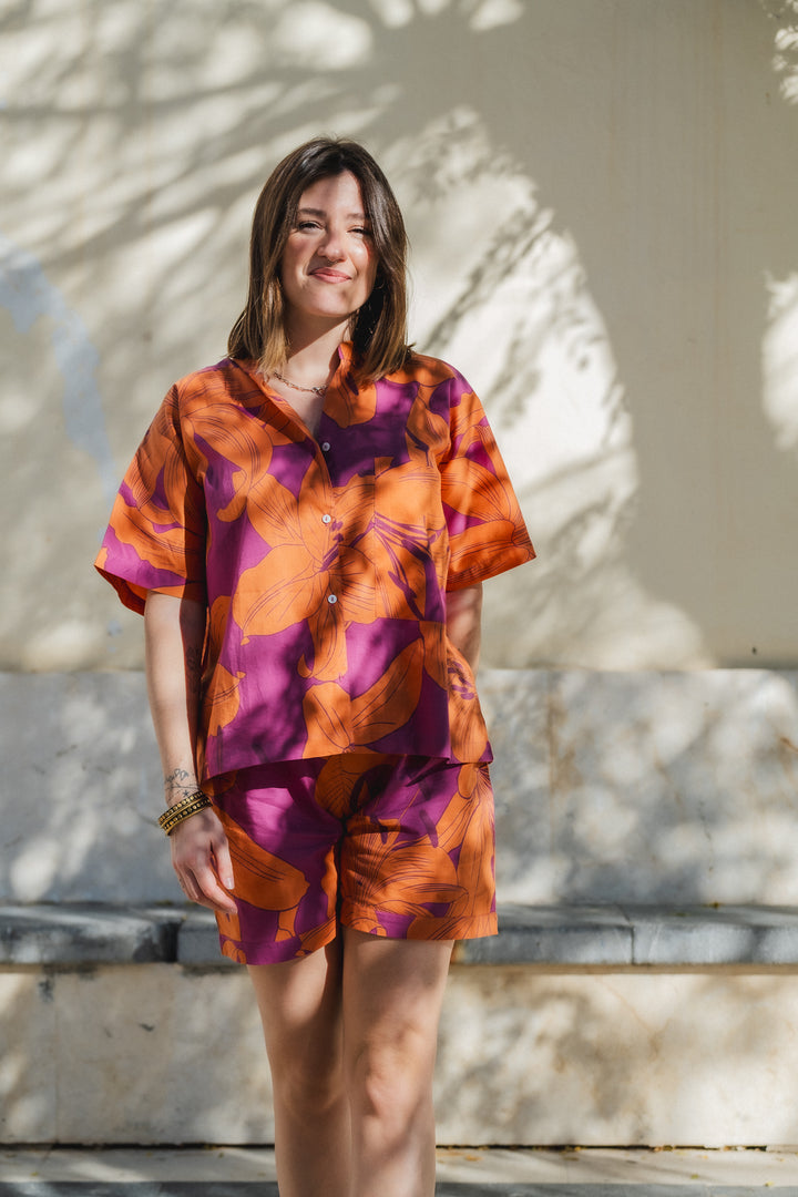 Serena tunic and shorts pyjamas - Woven Riches NI