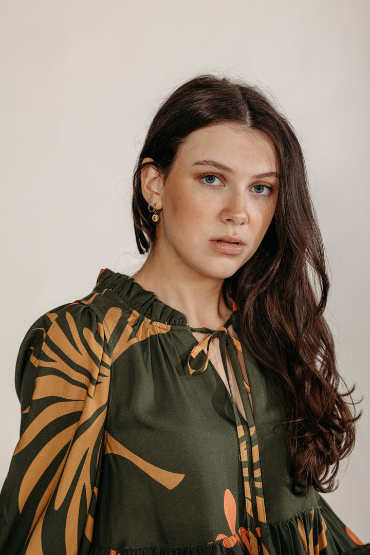 Green Printed Dress - Woven Riches NI