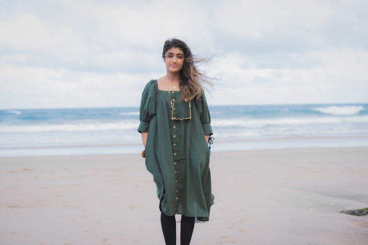 Moss Green Dress - Woven Riches NI